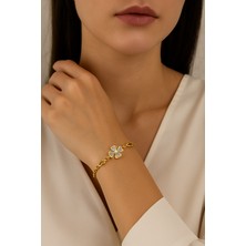 Stainless Steel Yonca Çelik Bileklik