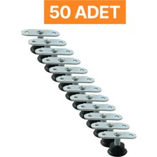 Homdep Masa Sandalye Dolap Sehpa Ayarlanabilir Yükseltme Ayağı M8 Siyah Rotil Ayak 50 Adet