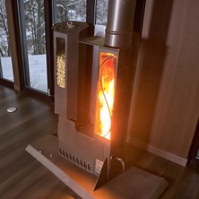 Albusoba Eko S3 Mat Antrasit Panelli Pelet Sobası (Eldiven Hediyeli)