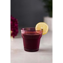 Depa Akrilik Mürdüm Tekli Kısa Bardak & Su Meşrubat Kahve Yanı Bardağı 300 ml ( Cam Değildir )