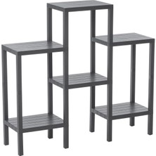 Timion 6 Raflı - Gri Modüler Ünite Plastik 108X100X29 cm (5148)