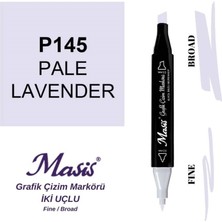 Masis Çift Uçlu Marker Grafik Çizim Kalemi 145 Açık Lavanta