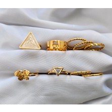 Tuel Zarif Tasarım Ayarlanabilir 9 Adet Çoklu Yüzük