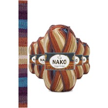 TrentCo 5 Adet Vega Stripe Premium Akrilik El Örgü Ipi Yünü No: 82420