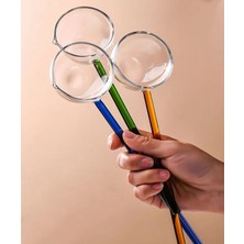 Aen Line Cam Uzun Saplı Yağ ve Sos Dökücü – Şeffaf Yuvarlak Başlık, Yeşil Sap – Isıya Dayanıklı Servis Kaşığı