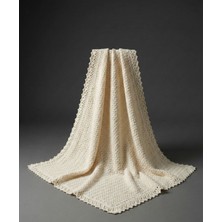 El Tasarım Tüylenmez Özellikli El Örmesi Büyük Bebek Battaniyesi (Anti-Pilling)