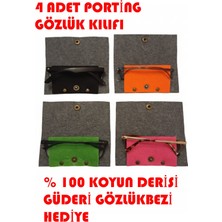 Zyla 4 Adet Porting Gözlük Kılıfı / Gözlük Kabı El Yapımı