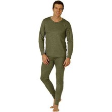 TrentCo Kota Erkek Yeşil Askeri Termal Içlik Tayt Fanila Takım(Bere Hediyeli) 2002