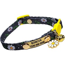 Ayz Markalama Sabit Künyeli Isimli Kedi Tasması, Güvenlik Kilitli Kedi Tasması, Isimli Kedi Tasması Zımbalı Model