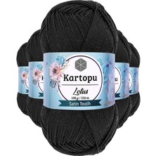 TrentCo 5 Adet Lotus Bikini Büstiyer Bluz Örgü Ipi  K940 Siyah