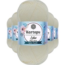 TrentCo 5 Adet Lotus Bikini Büstiyer Bluz Örgü Ipi  K019 Ekru