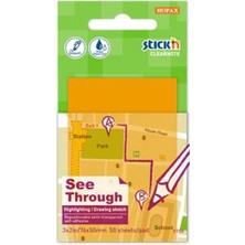 Kitabevimden Hopax Stıckn Yapışkanlı Not Kağıdı Yarı Saydam 50 Yp 76X51 Neon Turuncu 21706
