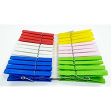 TrentCo Çamaşır Mandalı Çelik Yaylı 24 Adet