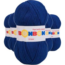 TrentCo 5 Adet Kristal El Örgü Lif Ipi Mavi 98488