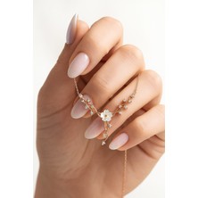 Çekirdek Jewelry 925 Ayar Gümüş Manolya Çiçekli Sarmaşık Model Kolye