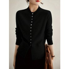 Ugdelia Kadın Özel Düğmeli Yumuşak Dokulu Triko Hırka