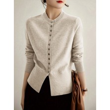 Ugdelia Kadın Özel Düğmeli Yumuşak Dokulu Triko Hırka