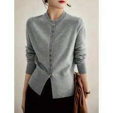 Ugdelia Kadın Özel Düğmeli Yumuşak Dokulu Triko Hırka