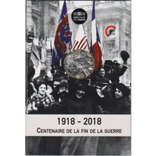 Banknoting Fransa Hatıra 10 Euro 2018 Gümüş. I. Dünya Savaşının Bitişinin 100. Yılı Özel Kartında. 17 Gr. Çil.