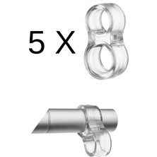 PudraLuna Silikon Kapı Kolu Stoper 5'li Paket - Şeffaf, Kapı Çarpması Ses Darbe Önleyici