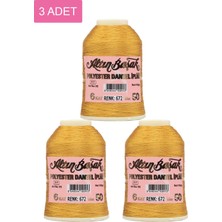 TrentCo 3 Adet Altınbaşak Oya ve Dantel Ipi 20 gr - Royaleks - No: 672