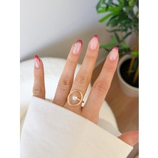 Venüs Design Çelik Incili Yüzük (Ayarlanabilir)