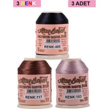 TrentCo 3 Adet Altınbaşak Oya ve Dantel Ipi 20 gr - Royaleks - No: 117 - 103 - 485