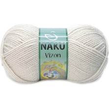 TrentCo 1 Adet Vizon Premium Akrilik El Örgü Ipi Yünü Renk NO:6383 Mantar Beji