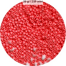 TrentCo Karpuz Pembesi Renk 4 mm Yaklaşık 220 Adet/20 Gram Cam Boncuk Oya Yazma Bileklik ve Kolye