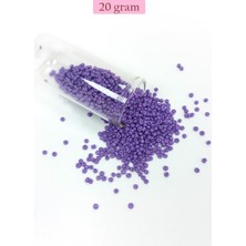 TrentCo Dökme Cam Kum Boncuk (11/0) 2 mm - 20 Gram -  Eflatun - BNC020