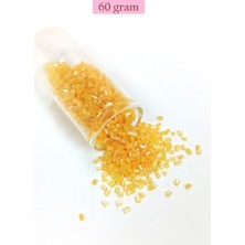 TrentCo Kesme Cam Boncuk 2mm - 60 Gram - Şeffaf Koyu Sarı - BNC361