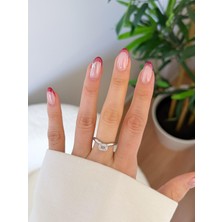 Venüs Design Çelik Tek Taş Yüzük (Ayarlanabilir)