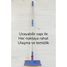 TrentCo Çok Amaçlı Cam Silme Fırçası - Silikon Uçlu Çekçek - Tüy Toplayıcı Döner Başlıklı