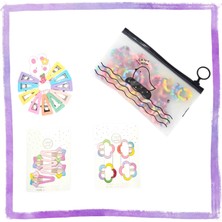 Jiro Accessories Rengarenk Çıt Çıt Toka ve Lastik Toka Seti - 68 Adet