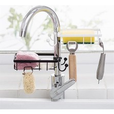 Sad Şad® Paslanmaz Çelik Mutfak Banyo Musluğuna Sabitlenebilir Sabunluk
