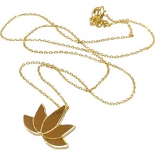 Genel Lotus Çiçeği Kolye 14 Ayar Altın  Hd Videolu