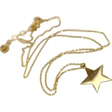 Genel Yıldız Kolye 14 Ayar Altın  Hd Videolu