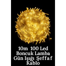 Zogira 10 Metre 100 LED Boncuk Lamba - Gün Işığı, Şeffaf Kablo ve Dekoratif Aydınlatma