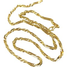 Genel 55CM Singapur Fırfır Zincir Kolye 14 Ayar Altın Hd Videolu