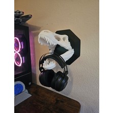 Byr T-Rex Kulaklık Tutucu,  Kulaklık Standı Beyaz 6418846 3D