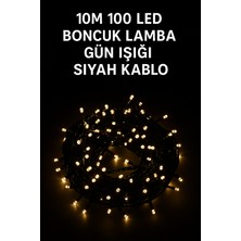 Zogira 10 Metre 100 LED Boncuk Lamba - Gün Işığı, Siyah Kablo ve Dekoratif Aydınlatma