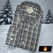 Eren Style Klasik %100 Cotton Uzun Kollu Terletmeyen Kışlık Flanel Gömlek (Regular Kalıp)