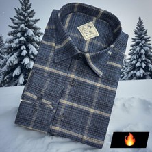 Eren Style Klasik %100 Cotton Uzun Kollu Terletmeyen Kışlık Flanel Gömlek (Regular Kalıp)