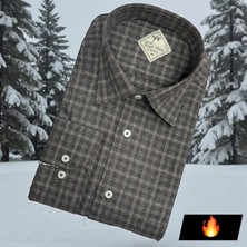 Eren Style Klasik %100 Cotton Uzun Kollu Terletmeyen Kışlık Flanel Gömlek (Regular Kalıp)