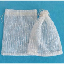 Fnt Desenli Tül Kese 17*23 cm Ebatında 12 Adettir Hediyelik Bohçalık Çeyizlik