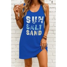 Faylora Kadın Askılı Yuvarlak Yaka Viskon Elbise