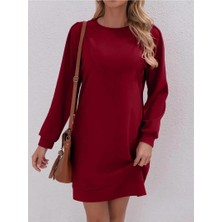 Faylora Kadın Uzun Kollu Bisiklet Yaka Iki Iplik Elbise