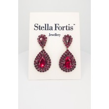 Stella Fortis Damla Form Kristal Taşlı Kadın Küpe | Özel Gün Serisi