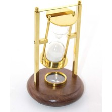 Costurera Pirinç Pusulalı Kum Saati