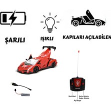 AnDen Toys Uzaktan Kumandalı Full Fonksiyon Şarjlı Işıklı 1:16 Kapı ve Bagajı Açılan Lamborghini Spor Araba